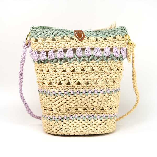 Lavender - HandMade Woven Straw Bag